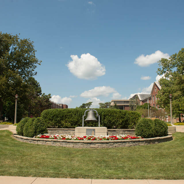 The bell on the quad.