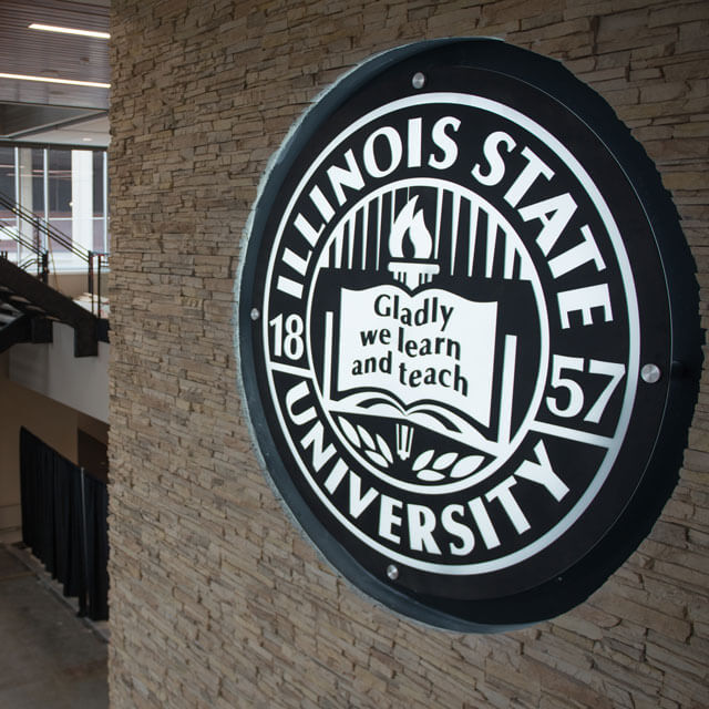 The ISU seal in the Bone Student Center.